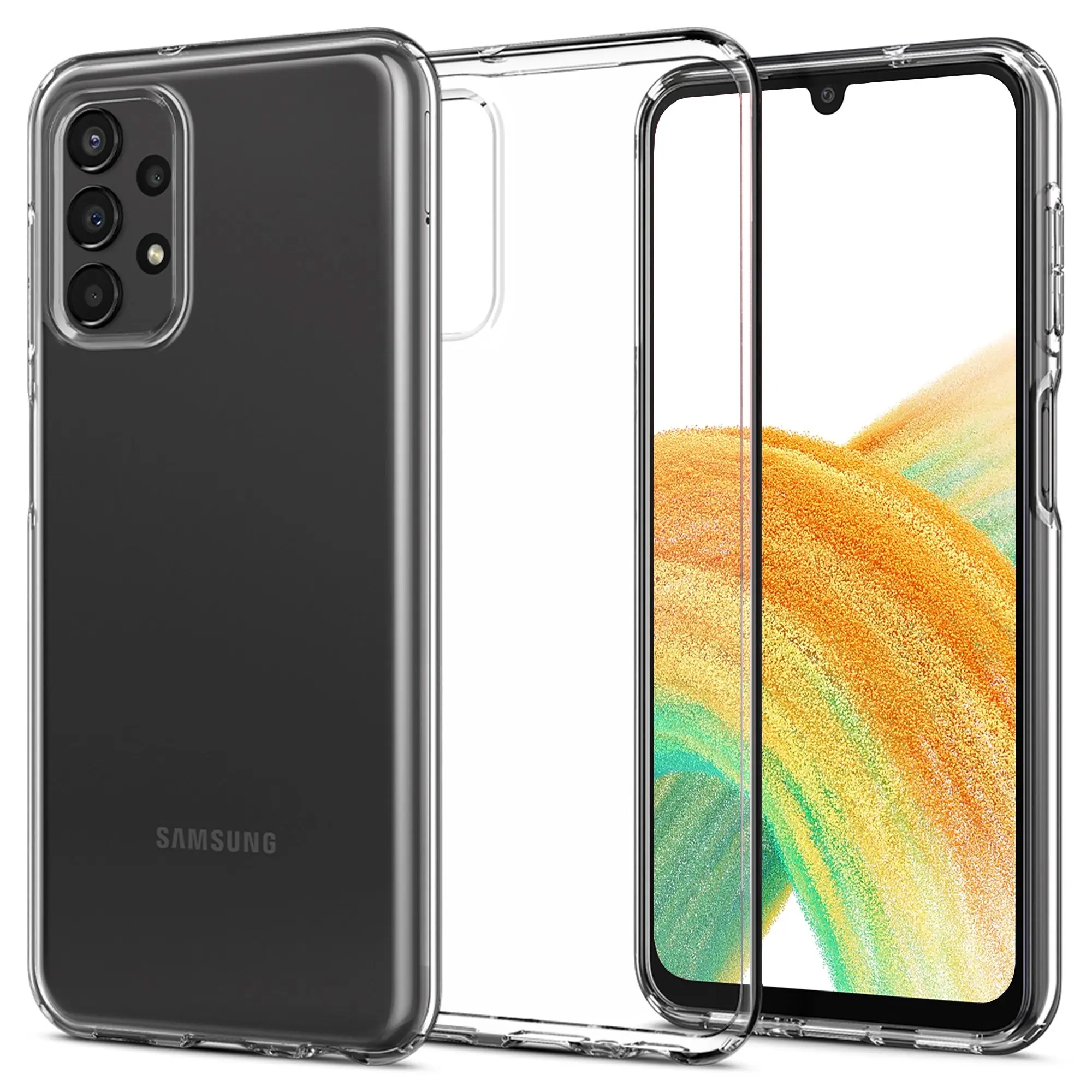 MEZON Galaxy A33 5G Ultra Slim Crystal Clear Premium TPU Gel Back Case - Shock Absorption, Wireless Charging Compatible