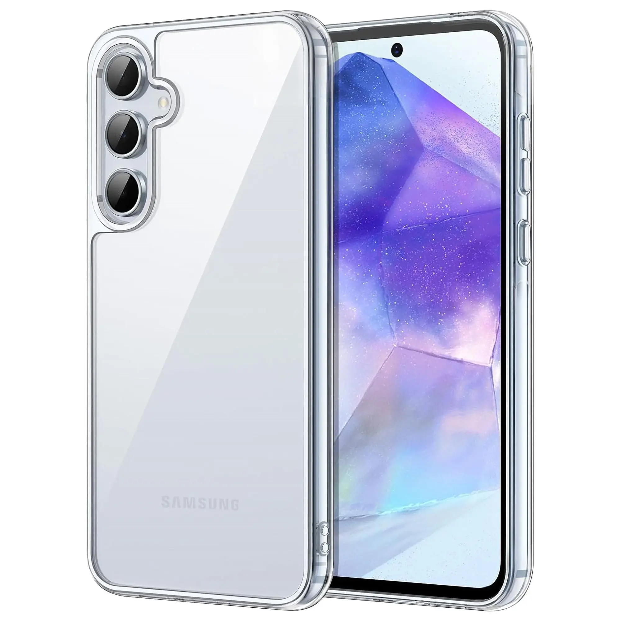 MEZON Galaxy A35 5G Ultra Slim Crystal Clear Premium TPU Gel Back Case - Shock Absorption, Wireless Charging Compatible