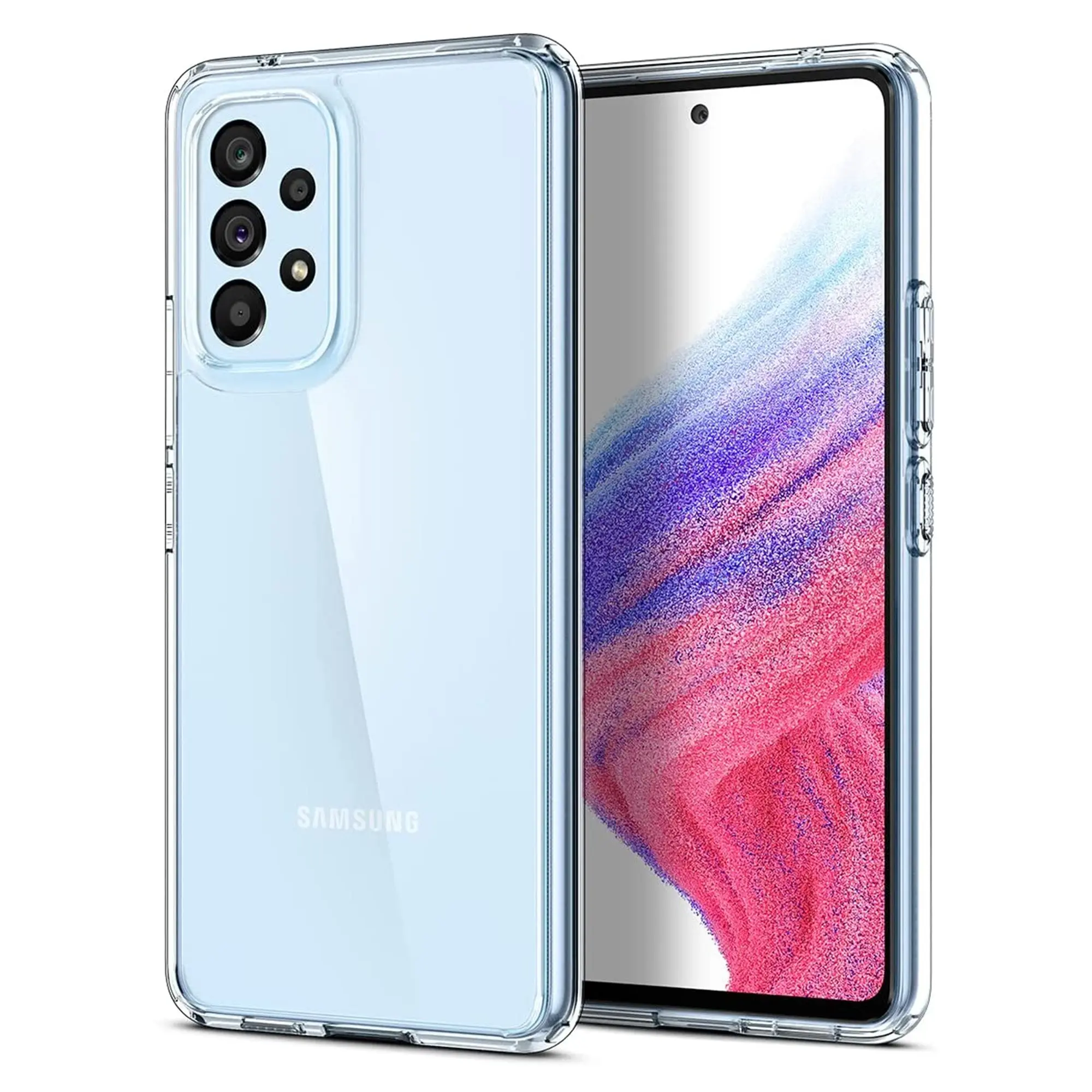 MEZON Galaxy A53 5G Ultra Slim Crystal Clear Premium TPU Gel Back Case - Shock Absorption, Wireless Charging Compatible