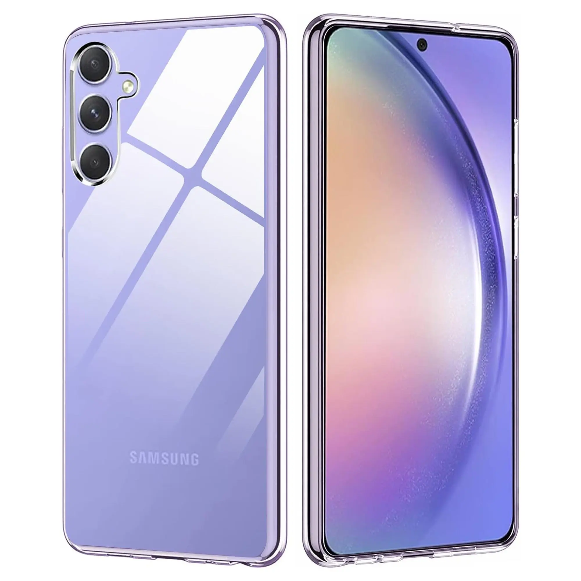 MEZON Galaxy A54 5G Ultra Slim Crystal Clear Premium TPU Gel Back Case - Shock Absorption, Wireless Charging Compatible