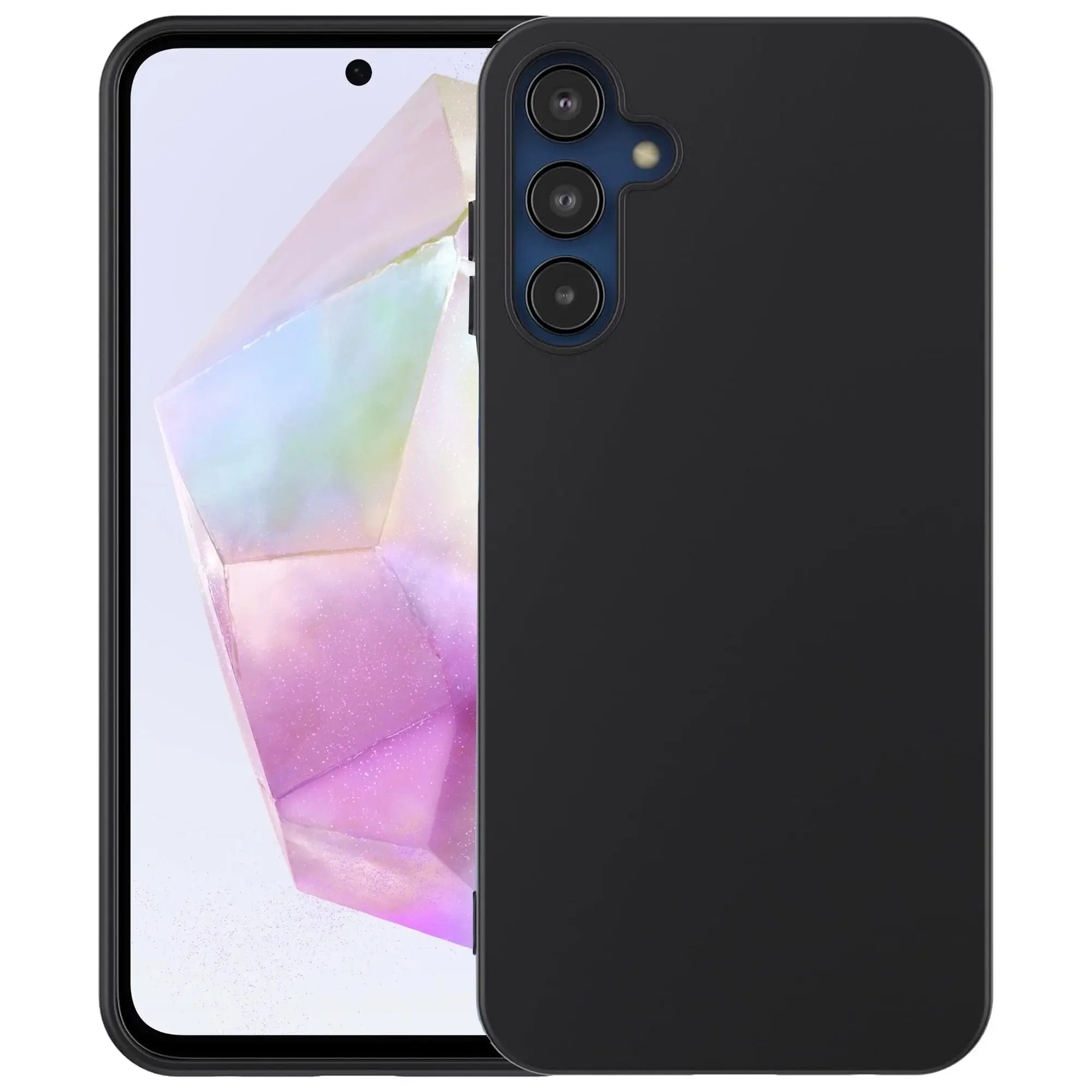 MEZON Samsung Galaxy A55 5G Slim Black Premium TPU Gel Back Case - Shock Absorption (Galaxy A55 5G, Gel Black)
