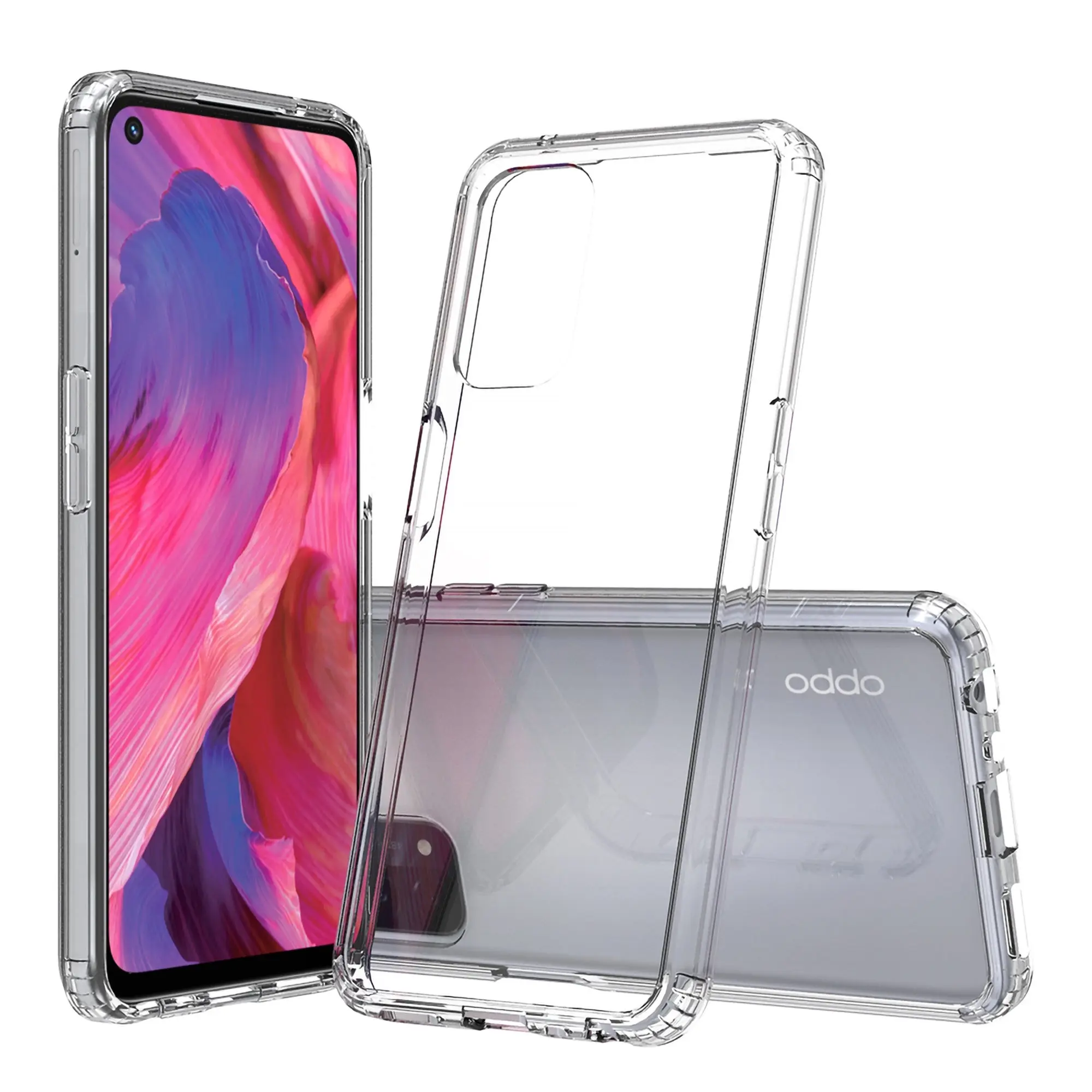 MEZON OPPO A74 5G Ultra Slim Crystal Clear Premium TPU Gel Back Case - Shock Absorption, Wireless Charging Compatible