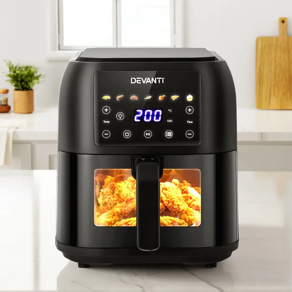 Devanti Air Fryer 8L LCD Fryers - Home & Garden