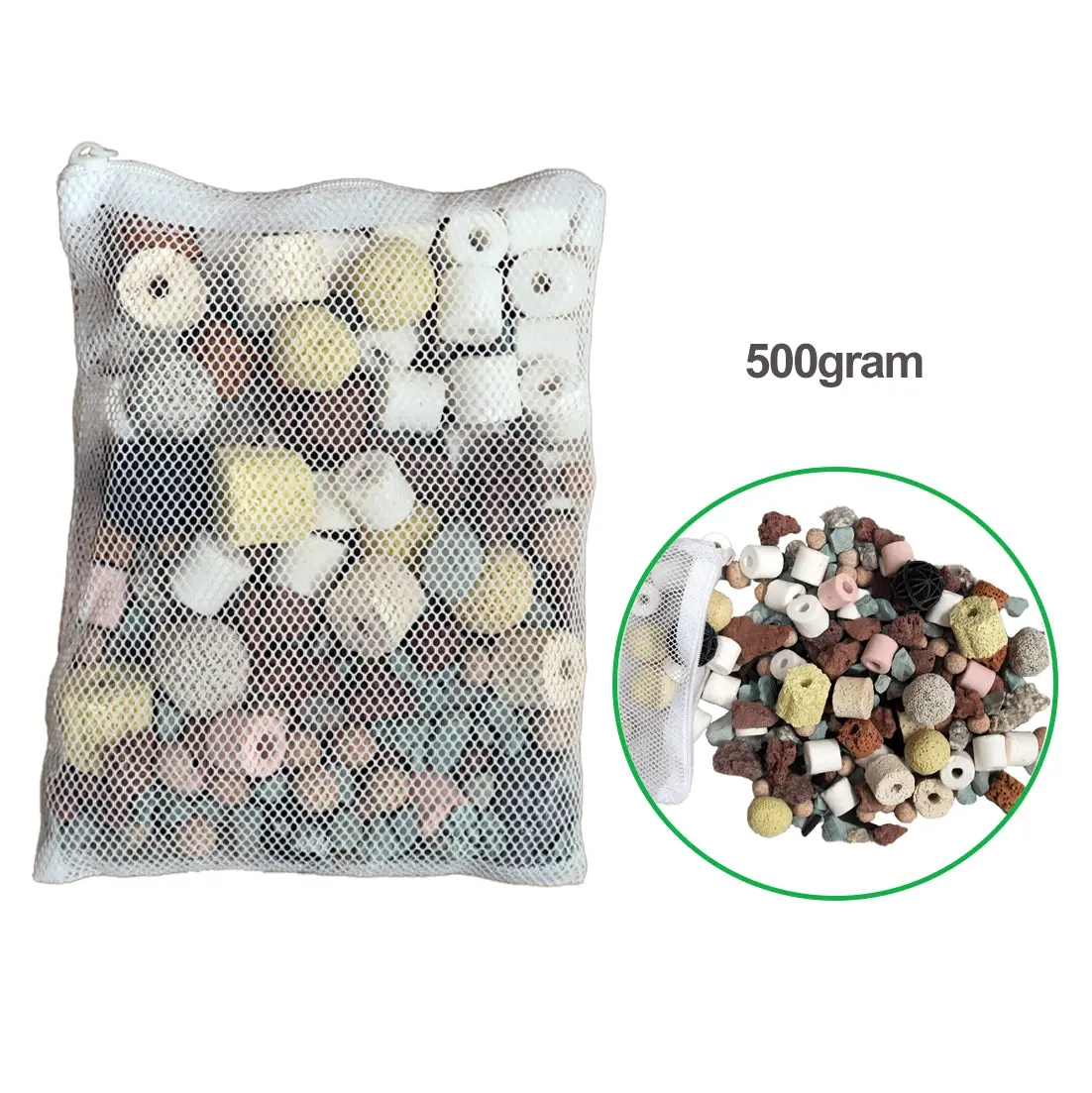 12in1 Ceramic Bio Ball Filter Media Biological Rings for Aquarium Fish Tank Pond - Pets