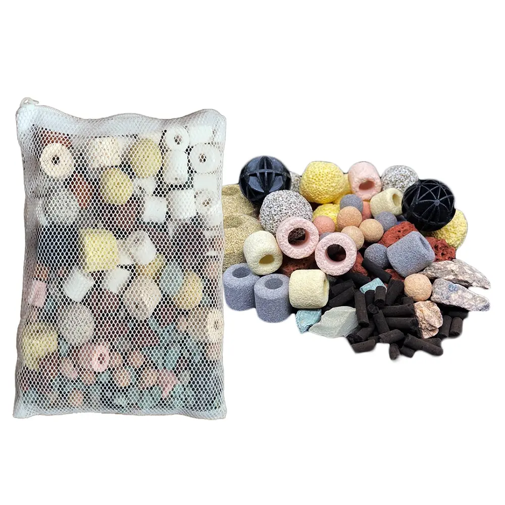15in1 Ceramic Bio Ball Filter Media Biological Rings for Aquarium Fish Tank Pond - Pets