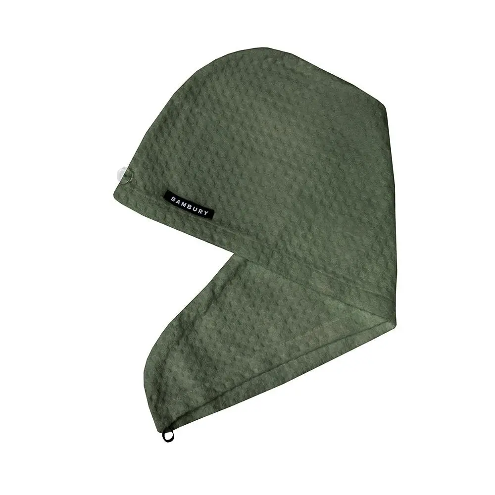 Bambury Home Living soft Matrix Microfibre Hair Wrap Moss Knitted 65 x 25cm - Home & Garden