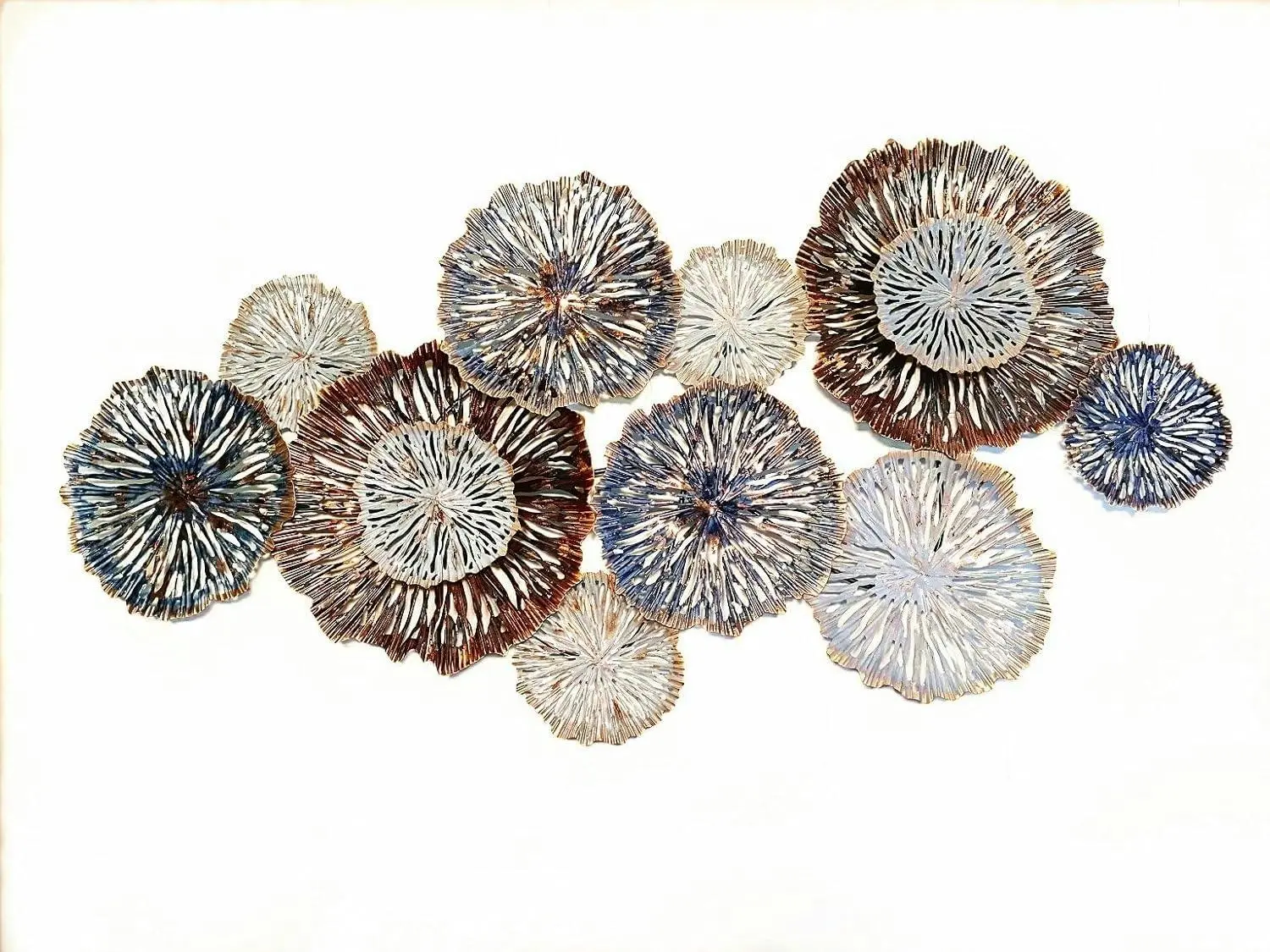 Silver Circle Wall Art for Home, Hotel, and Restaurant Decor - Home & Garden