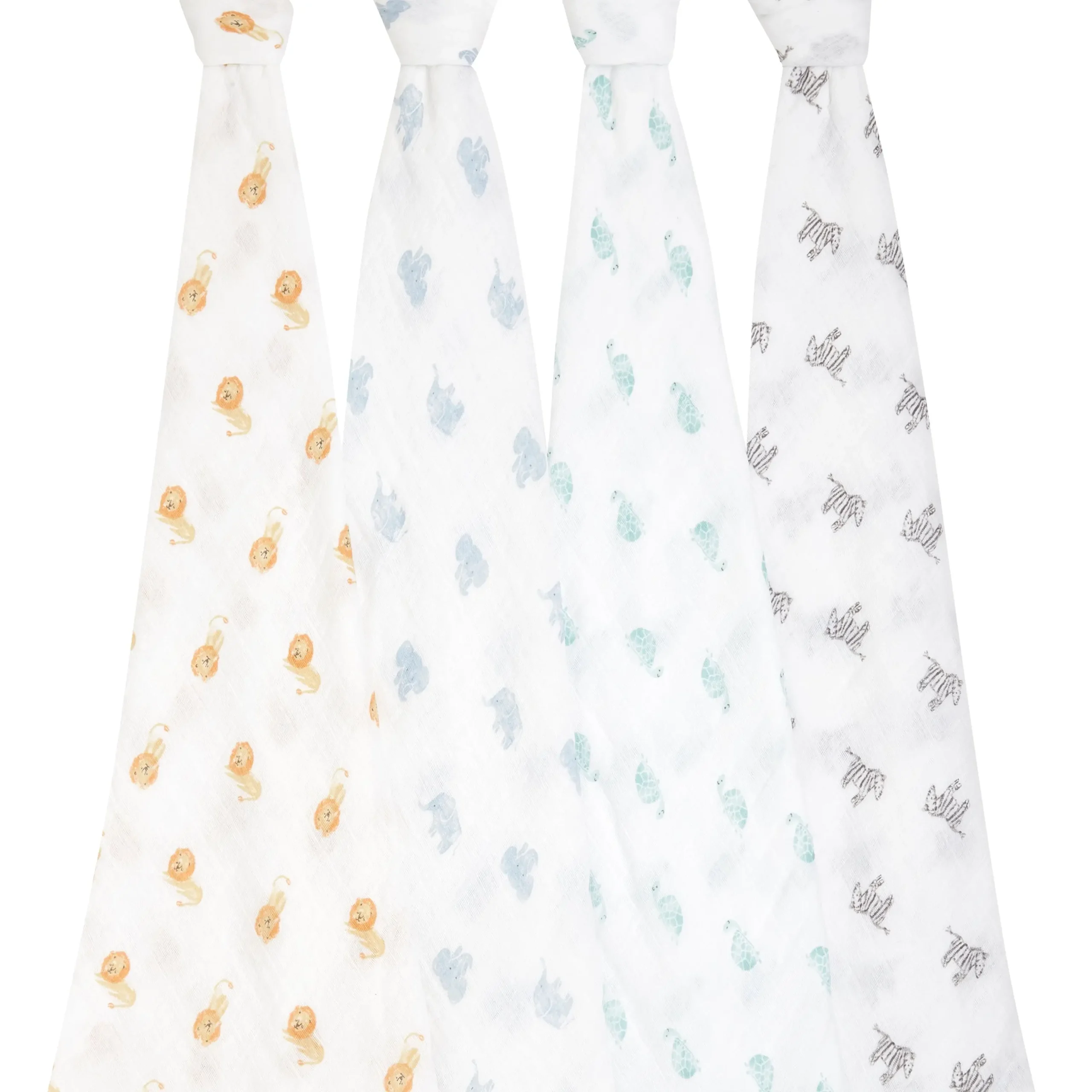 Aden + Anais ORGANIC Muslin Swaddles - Animal Kingdom 4pk