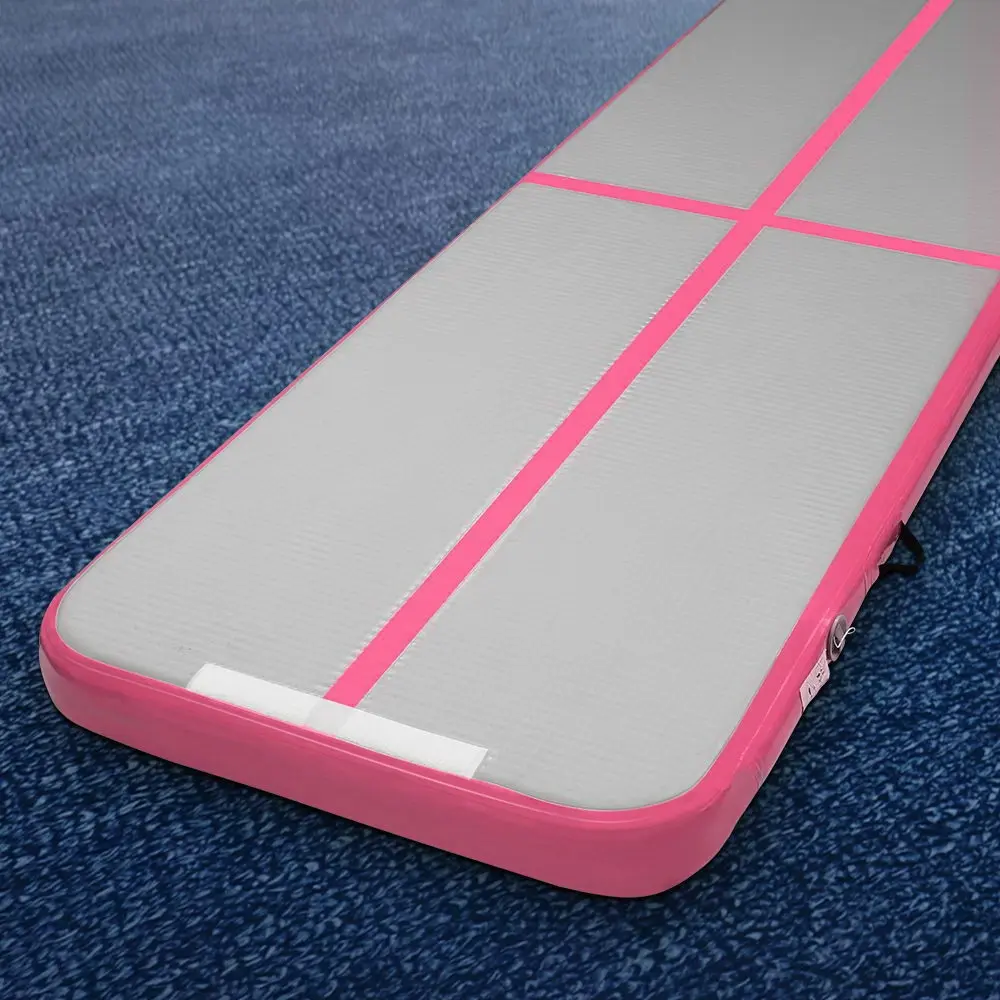 Everfit 3M Air Track Gymnastics Tumbling Exercise Yoga Mat Inflatable Pink - Sports & Outdoor