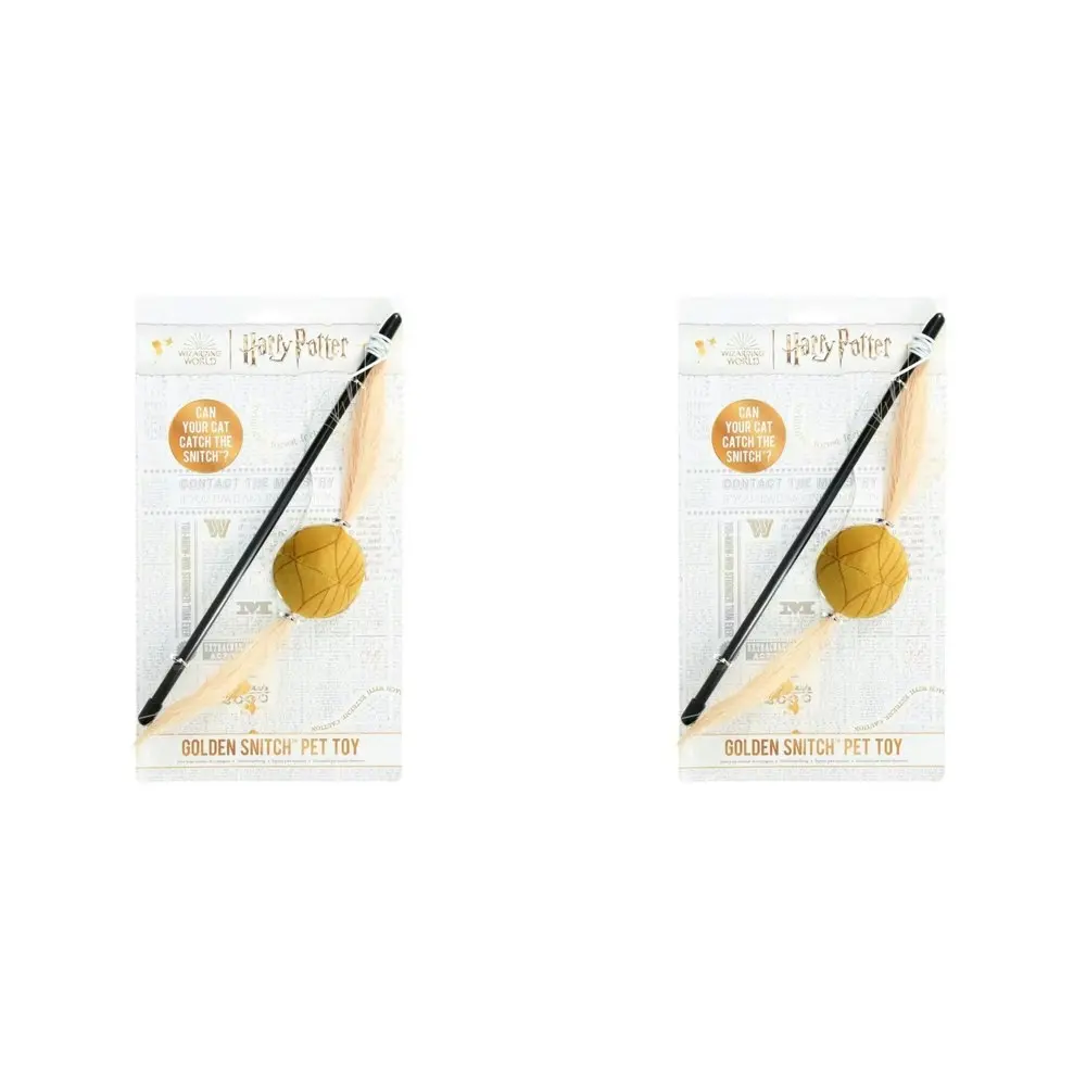 2PK Harry Potter Catch the Golden Snitch Cat Pet Interactive Fun Play Teaser Toy - Pets