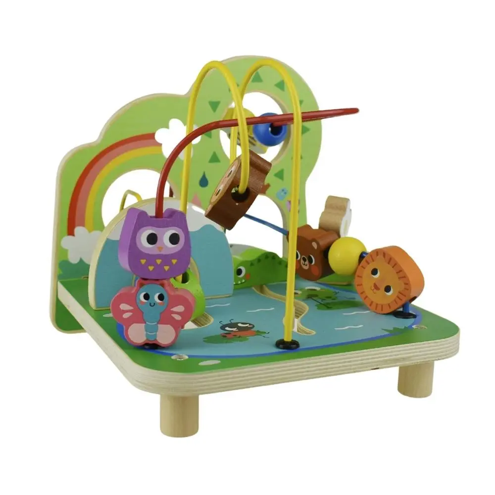 Tooky Toy Bead Maze Interactive Wooden Puzzle Children's Play Toy Set 2yrs+ - Toys & Games