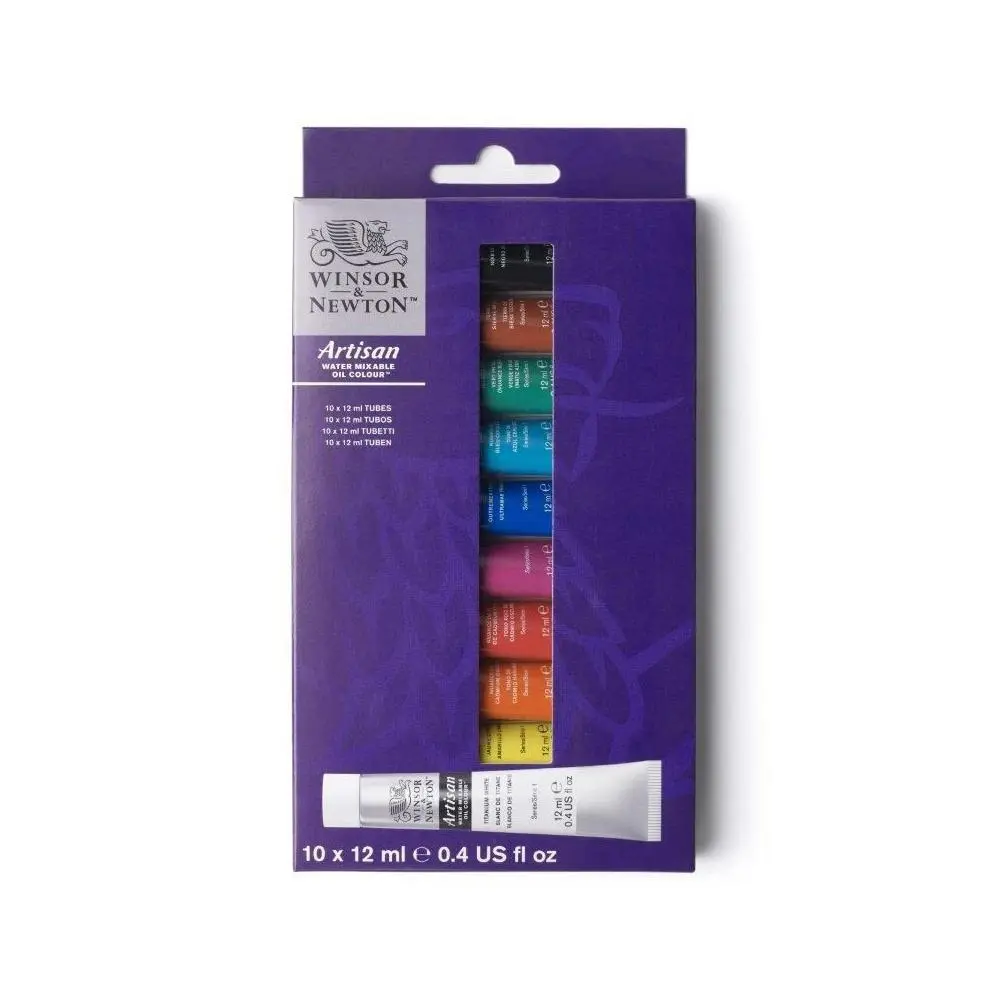 10pc Winsor & Newton Artisan Water Mixable Oil Colour 12ml Paint Tube Set Access - Hobbies