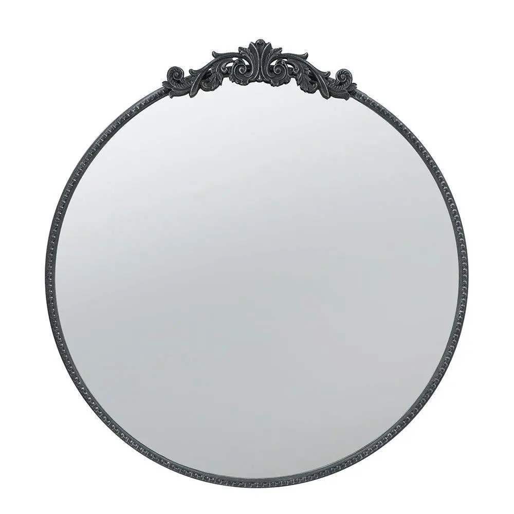 Arch Round Ornate Metallic Ready Hand Wall Mirror Decoration Acanthus Leaf Design - Home & Garden