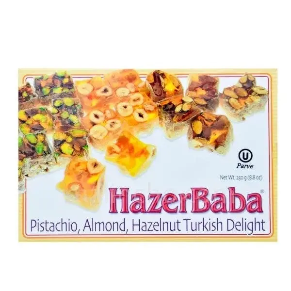 Hazer Baba (Turkey) Turkish Delight Pistachio, H'nut, Almond 250g - Groceries