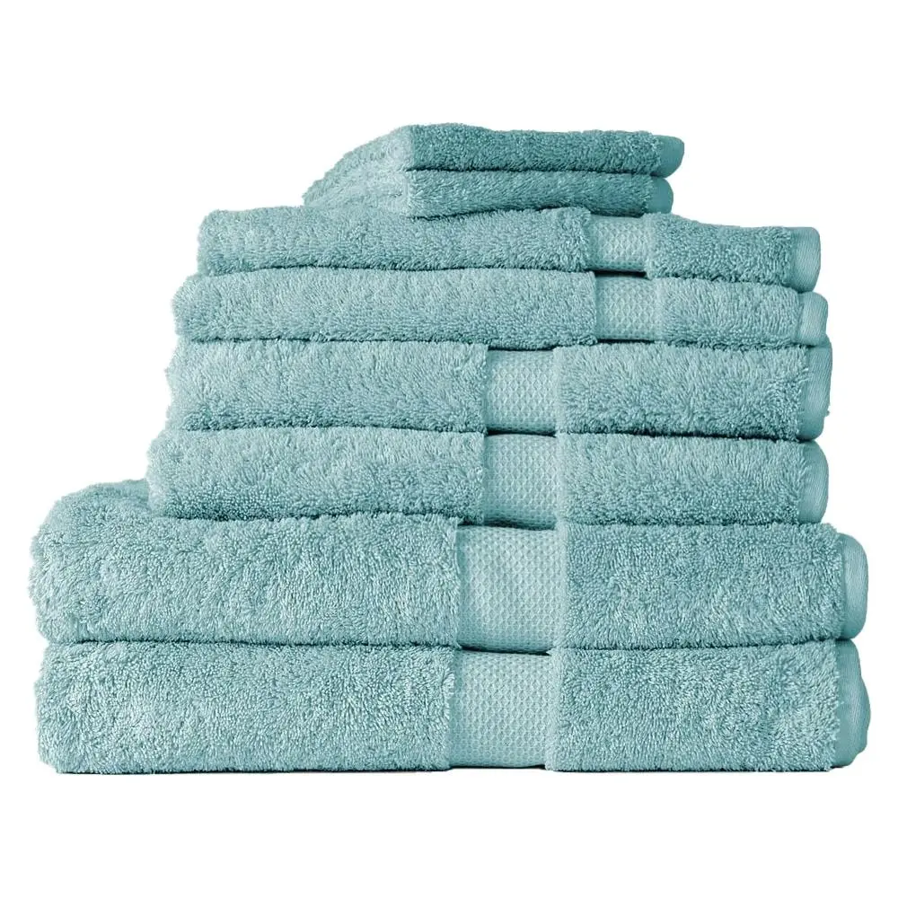 8pc Canningvale Royal Splendour Home Decor Bathroom Bath Towel Set Aqua Foam - Home & Garden