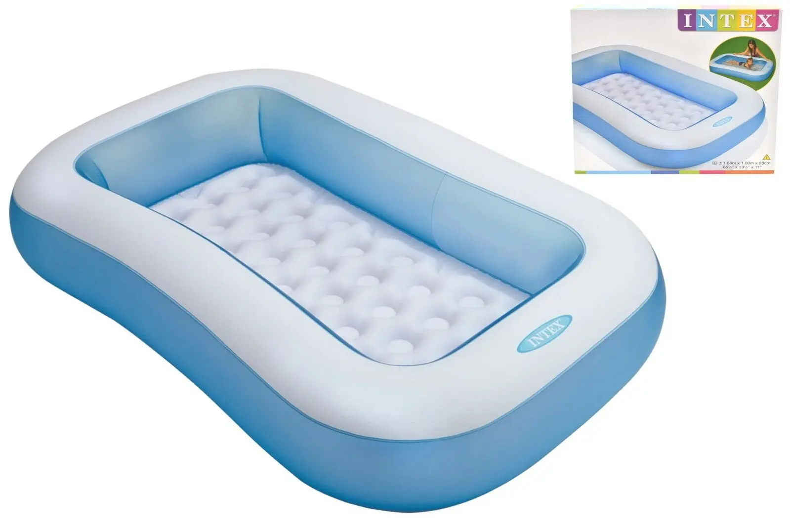 Intex Rectangular Baby Pool (1.66m x 1.00m x 28cm) - Home & Garden