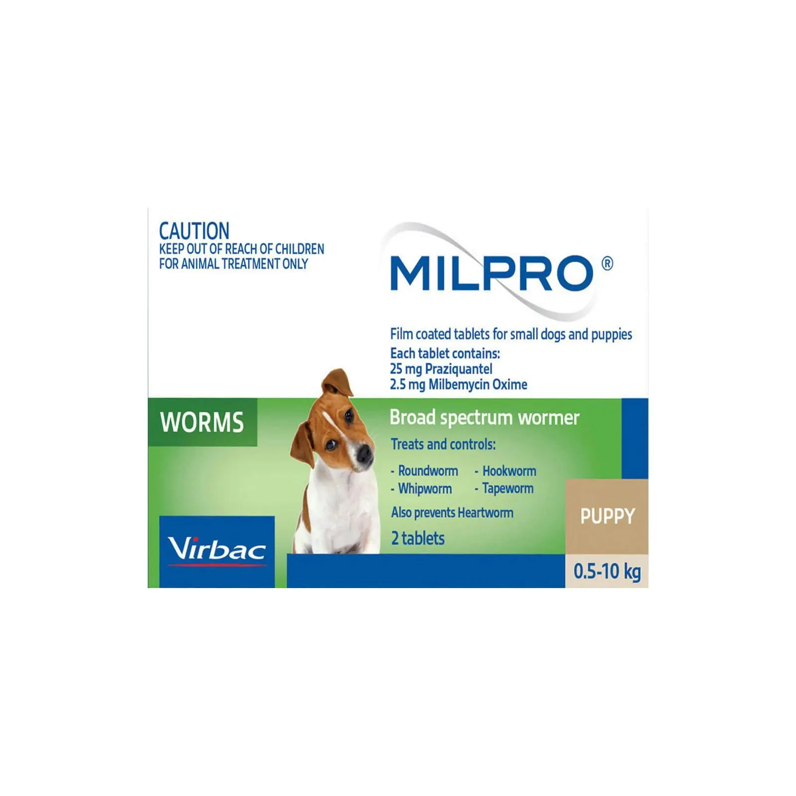 MILPRO Allwormer For Puppies and Dogs Up to 5 Kg 2 Tablets - Pets