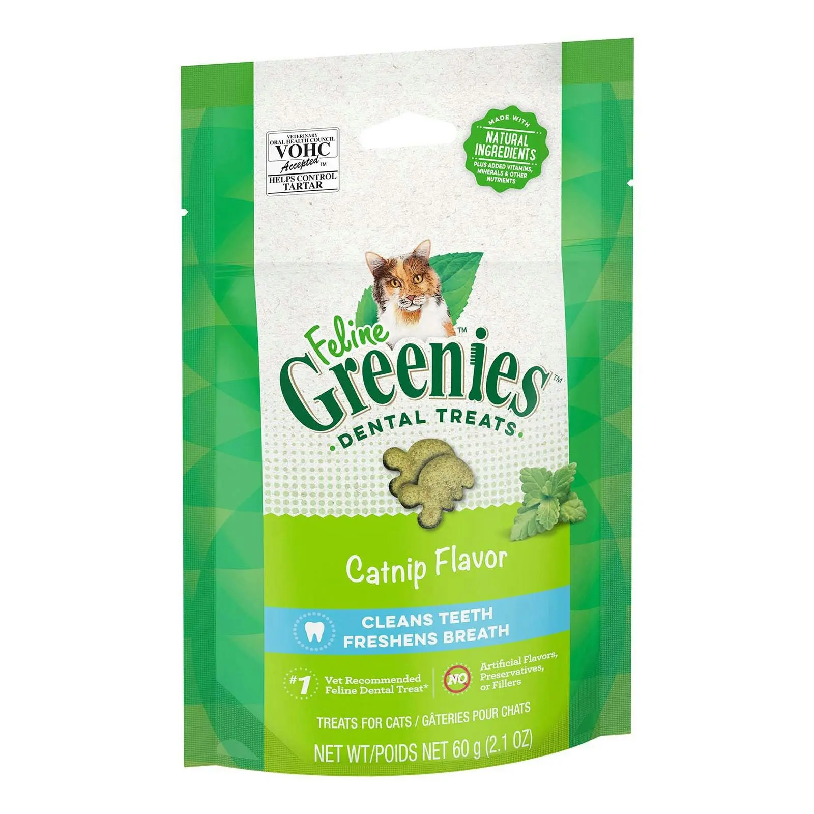 GREENIES Feline Dental Treats Catnip Flavour For Cats 60 Gm 5 Pack - Pets