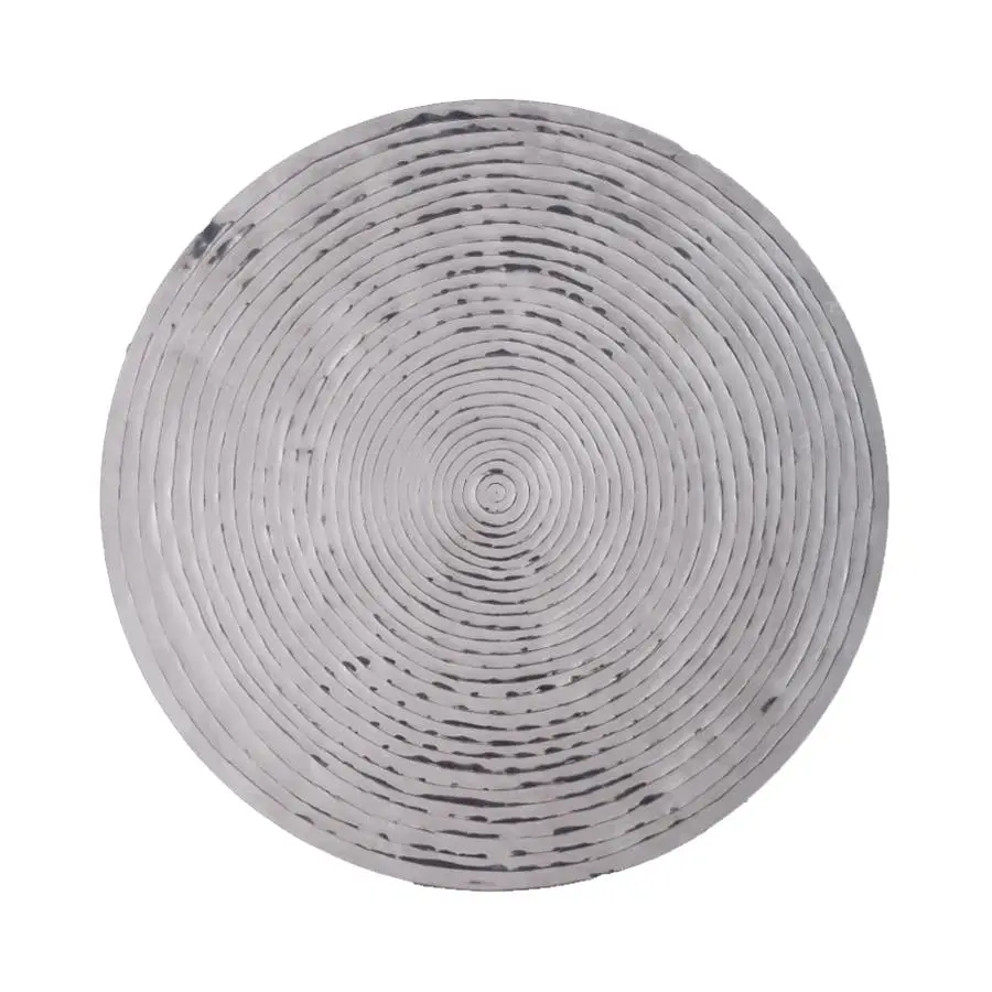SSH Collection Goren 76cm Wide Concentric Circle Wall Art - Polished Aluminium
