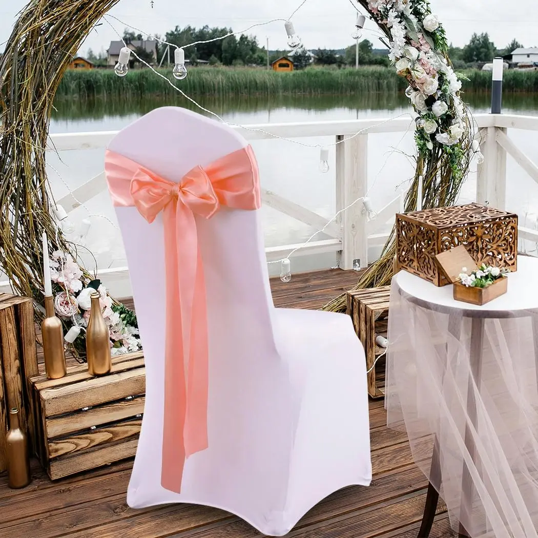 Traderight Group 20x Satin Fabric Chair Sashes Cloth Covers Wedding PartyTable Runner Decoration - Hobbies