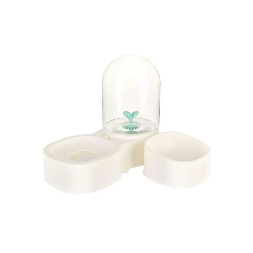 Pakeway Mangosteen Pet Dog Single Plastic Food/Drink Bowl w/Water Dispenser WHT - Pets