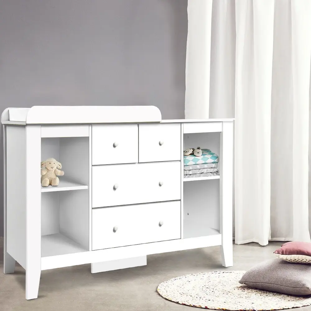 Keezi Baby Changing Table Diaper Station Drawers Chest Cabinet Nursery Furniture - Best Sellers From $10