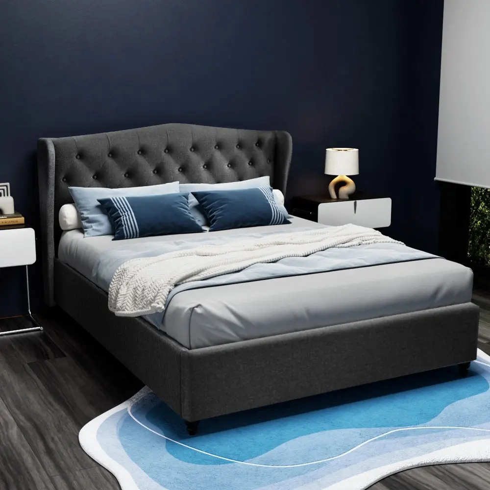 Artiss Bed Frame Queen Size Charcoal PIER - Top Selling Beds
