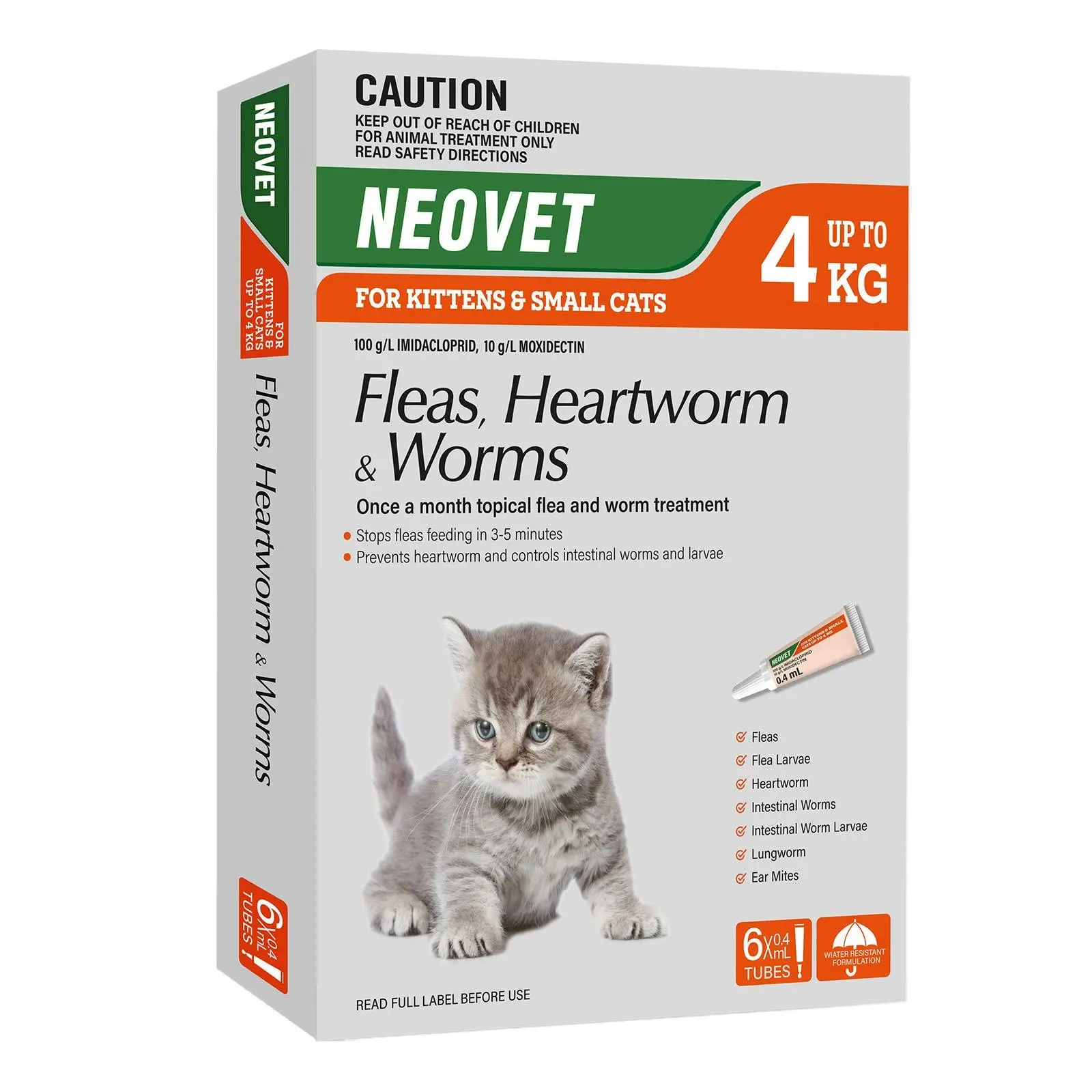 NEOVET for Kittens and Small Cats Up To 4 Kg (ORANGE) 6 Pack - Save up to 70% Off Pet Supplies