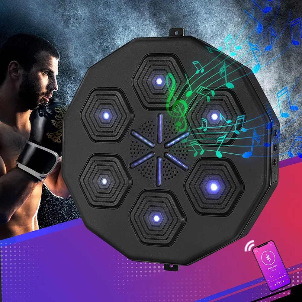 Everfit Music Boxing Machine Bluetooth Target Punching USB Chargeable Home Gym - Sports & Outdoor
