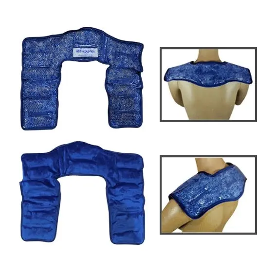 Livingstone Hot and Cold Pack for Neck and Shoulder with Crystal Velvet Cloth 41 x 34cm - Health