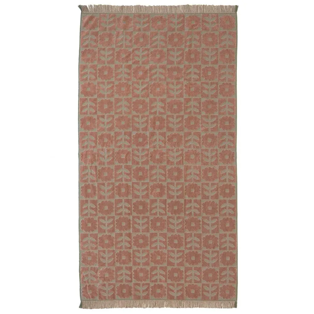 Bambury HiLo Cotton Outdoor Beach Towel Bloom Quicky Drying 90x170cm Toffee - Home & Garden
