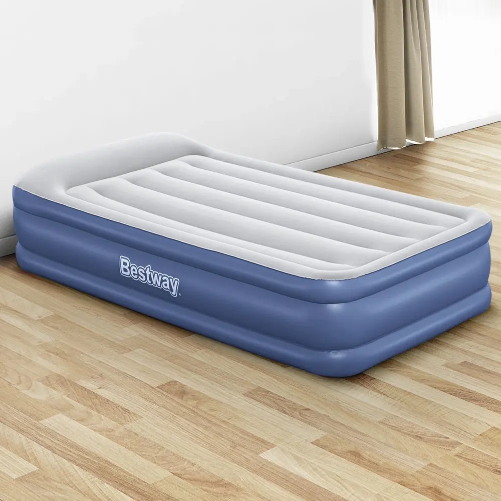 Bestway Air Mattress Inflatable Bed 46cm Airbed Single Blue - Sports & Outdoor