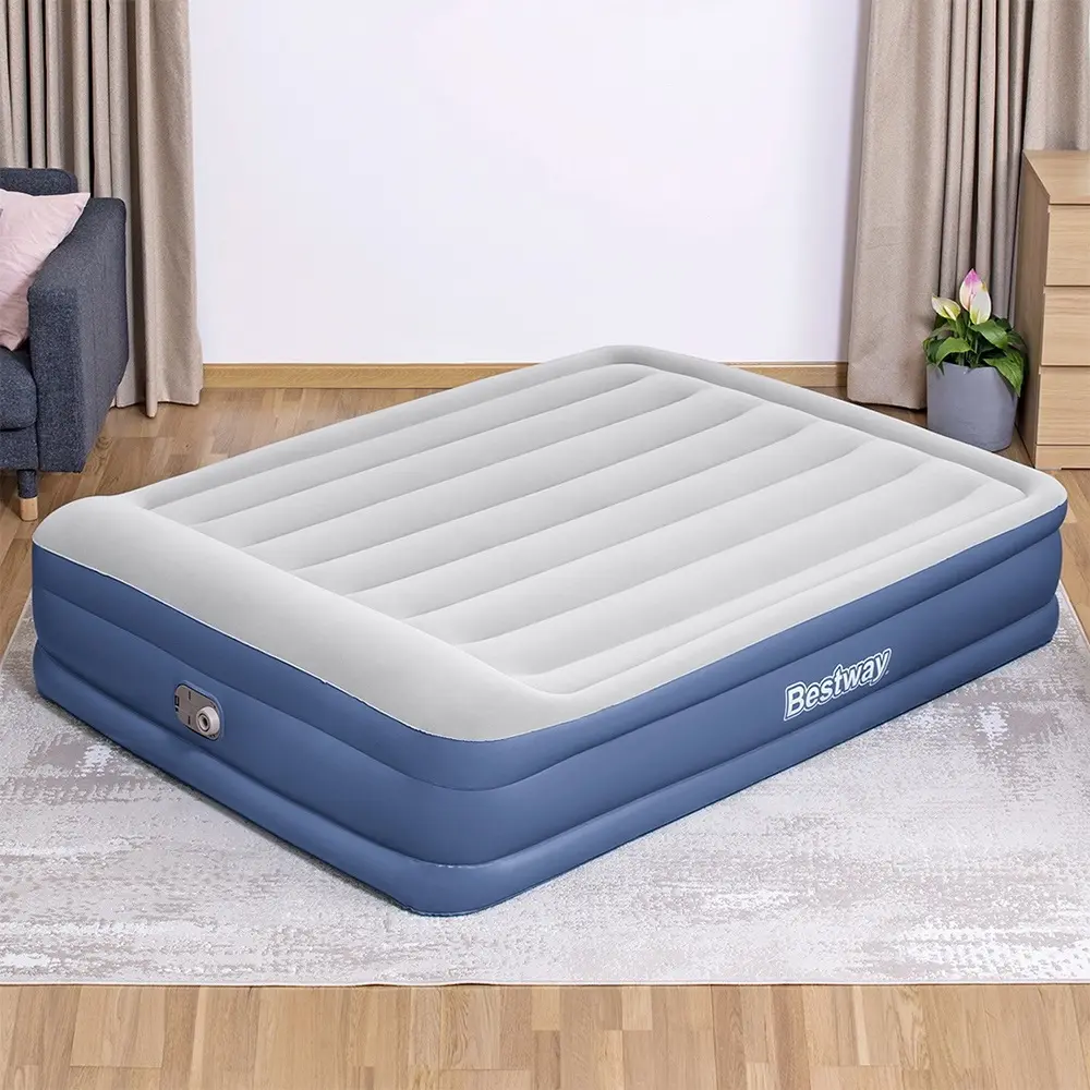 Bestway Air Mattress Queen Inflatable Bed 46cm Airbed Blue - Ultimate Mattress Sale - Save up to $600