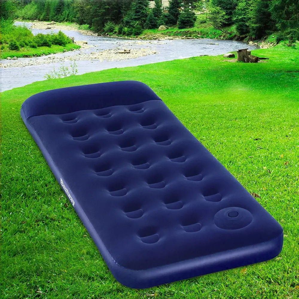 Bestway Air Mattress Single Inflatable Bed 185x76x22cm Airbed Blue - Sports & Outdoor