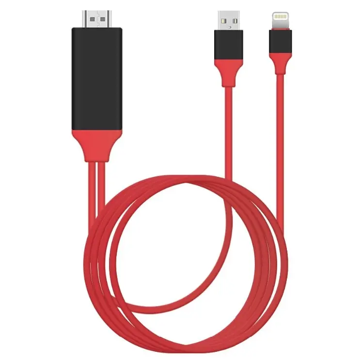 TODO Lightning Pin To Hdmi 1080P Adapter Cable Iphone Ipad Audio Video Lead Tv Usb - Electronics