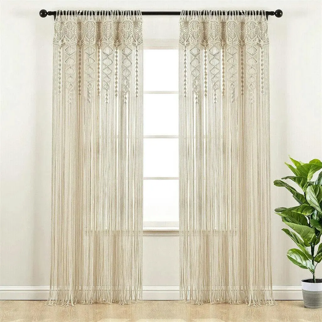 Macrame Door Curtain: Elegant Wedding Backdrop Tapestry - Home & Garden