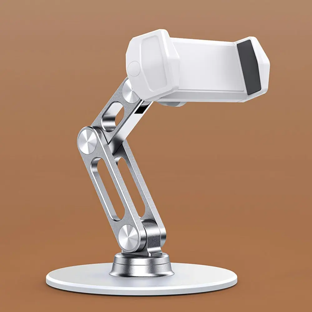 Aluminum Alloy Rotary Mobile Phone Holder Folding Desktop Lazy Portable Bracket - Electronics