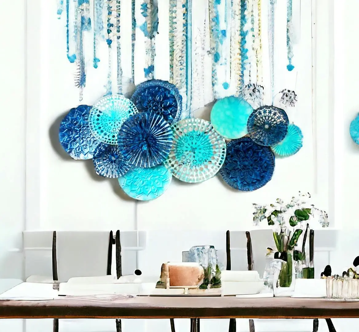 Fin 135Cm Large Metal Wall Art Hanging Iron Sculpture Garden Leaves Indoor/Outdoor - Home & Garden