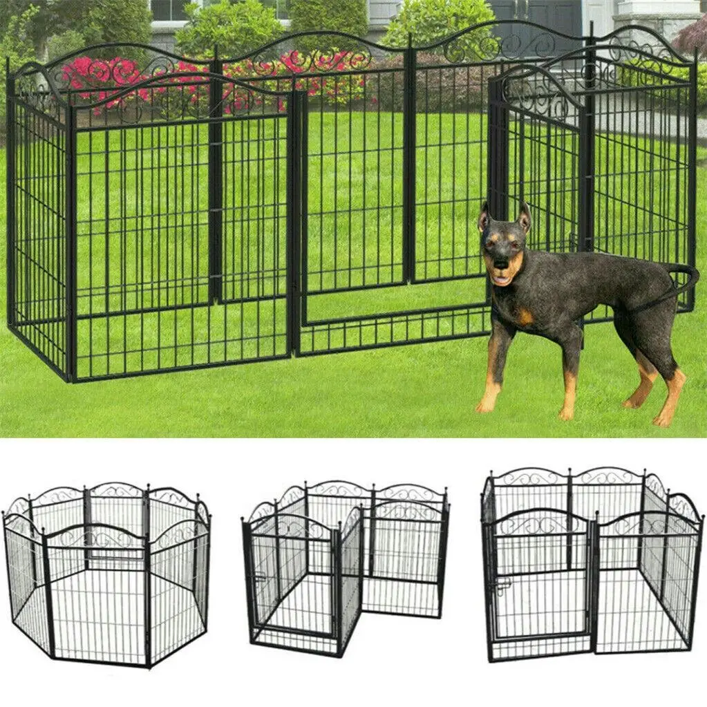 Foldable Metal Pet Playpen for Indoor/Outdoor Use - Pets