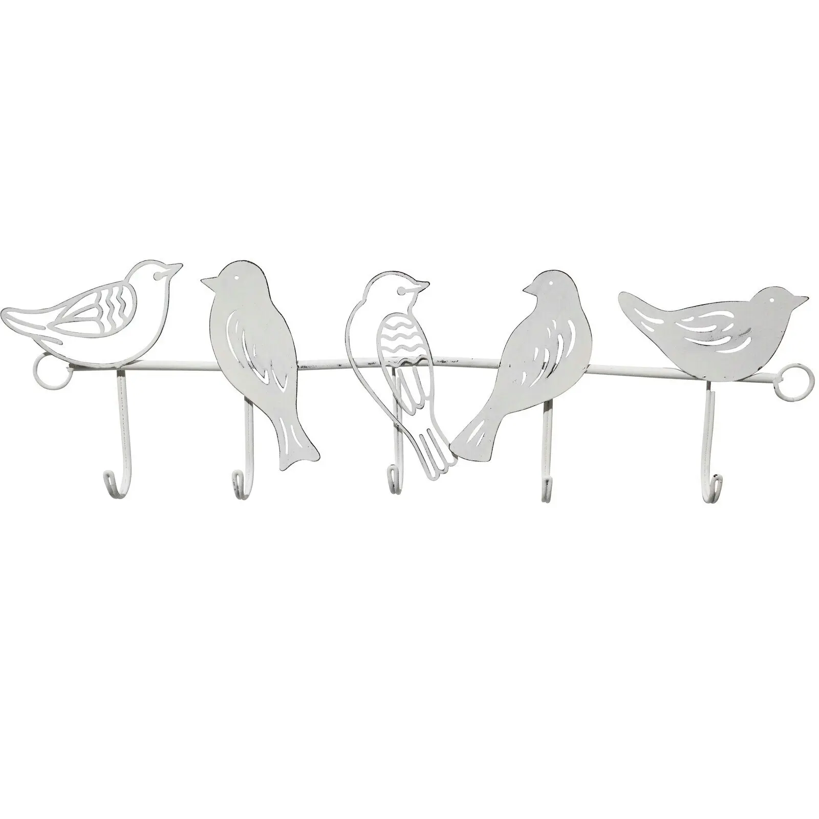 Bird Hooks Metal 32cm Wall Mounted Clothes/Key Holder Hanger/Storage Organiser - Home & Garden