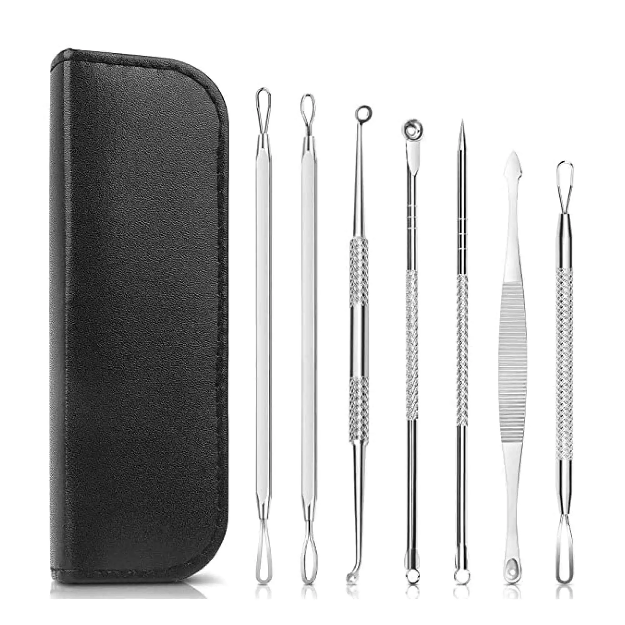Blackhead Remover 7 Piece Tool Kit For Pimple Extraction Blemish Suction Removal - Beauty