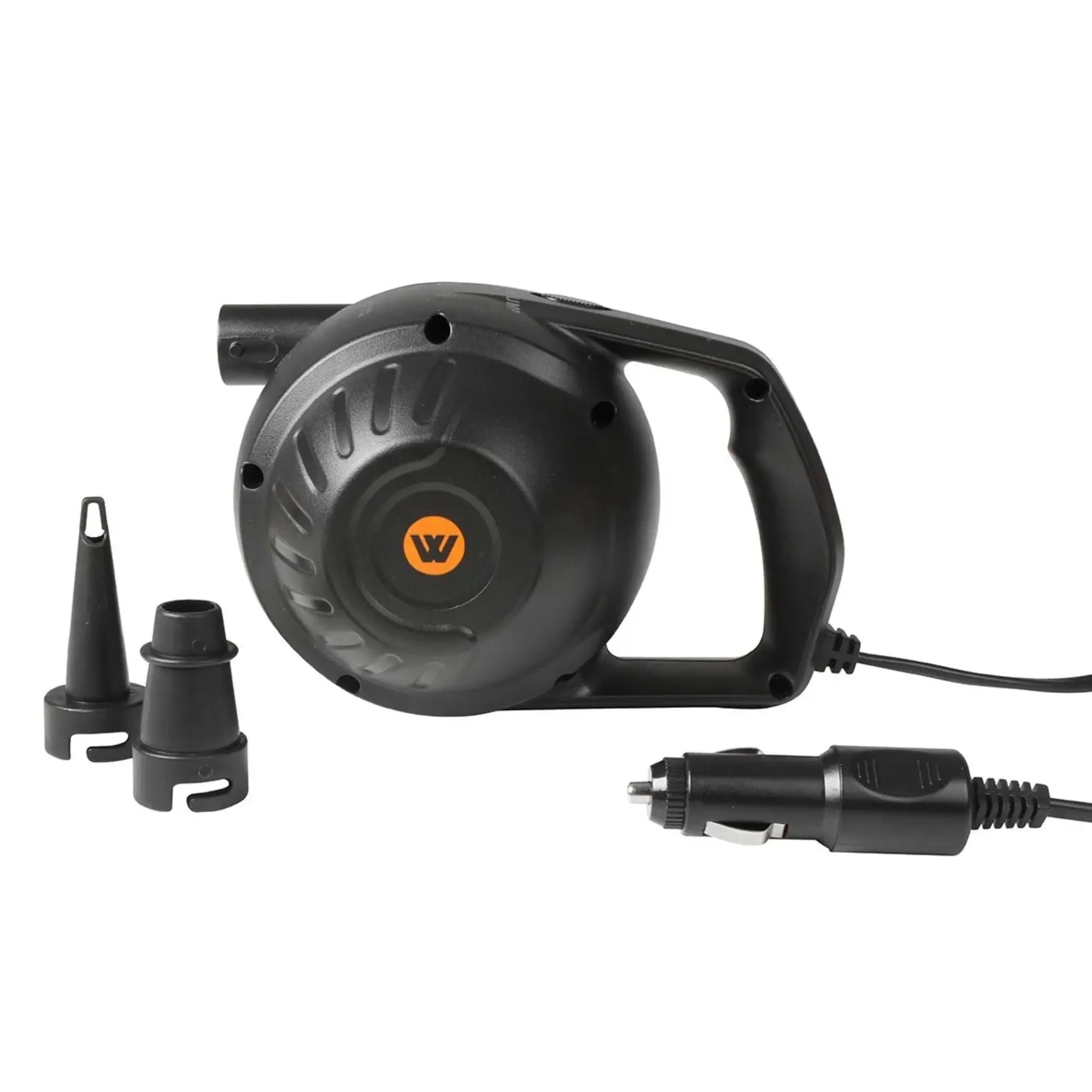 12V Electric Air Pump, Portable, Inflatable/Air Mattress, 2 Universal Nozzles, Low Noise - Sports & Outdoor