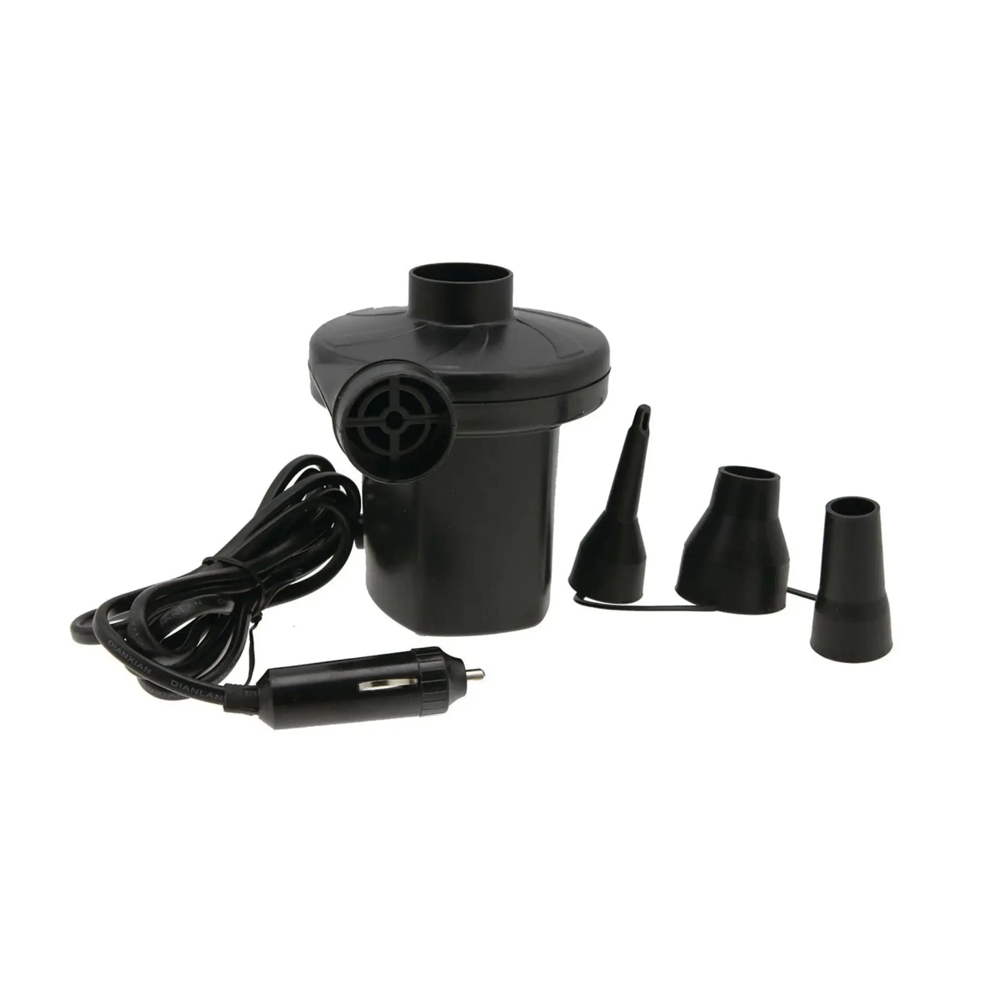 12V Air Pump with 3 Nozzles, Inflate and Deflate - Sports & Outdoor