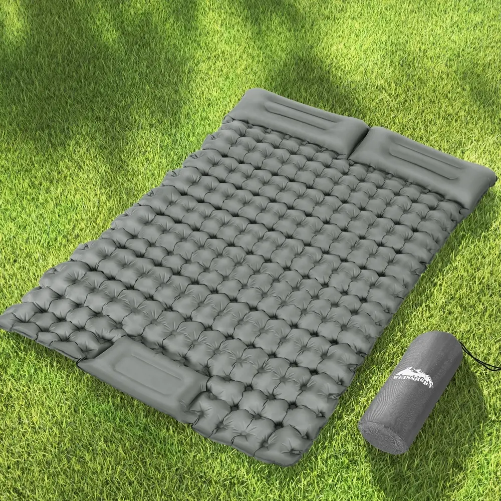 Weisshorn Self Inflating Mattress Camping Sleeping Mat Air Bed Double Pillow Bag - Furniture