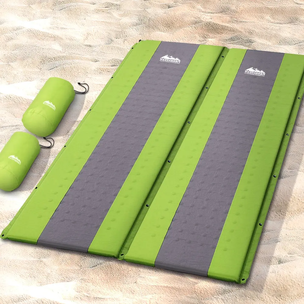 Weisshorn Self Inflating Mattress Camping Sleeping Mat Air Bed Pad Double Set - Furniture