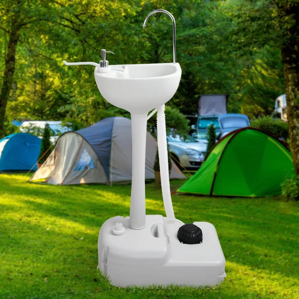 Weisshorn Camping Basin Portable Hand Wash Sink Stand 19L Capacity - Sports & Outdoor