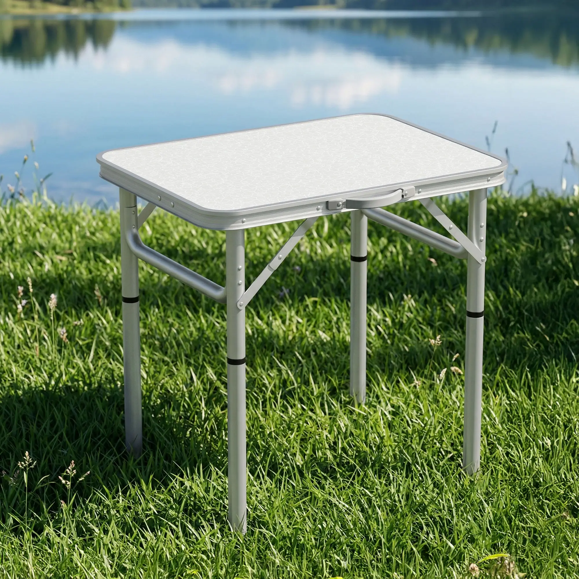 Weisshorn Folding Camping Table 60CM Adjustable Portable Outdoor Picnic Desk - Best Sellers From $10