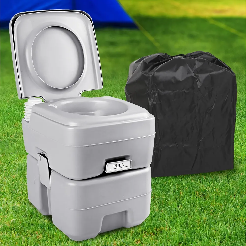 Weisshorn 20L Portable Camping Toilet Outdoor Flush Potty Boating With Bag - Sports & Outdoor
