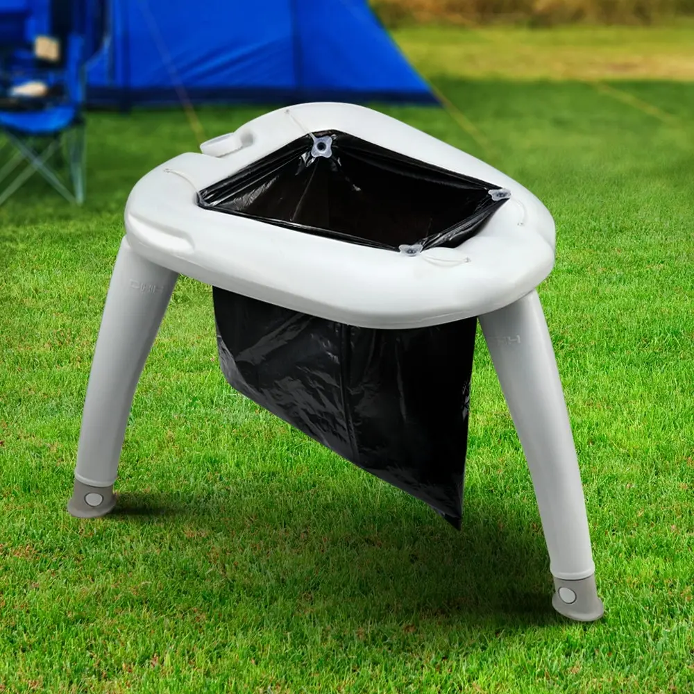 Weisshorn Portable Folding Toilet Camping Outdoor Caravan Plastic Bag - Sports & Outdoor