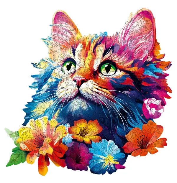 500pc Cat Wooden Jigsaw Puzzle - Toys & Games